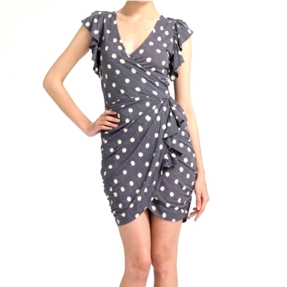 Anthropologie brand Leifsdottir vintage grey Sparks Fly Dress size medium - Picture 1 of 8